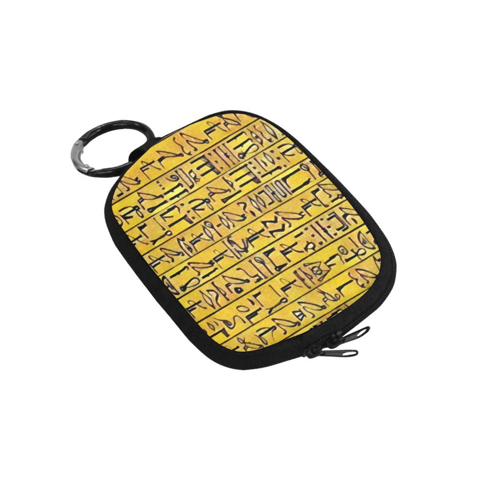 Egyptian Hieroglyphics Coin Purse - Chocolate Ancestor