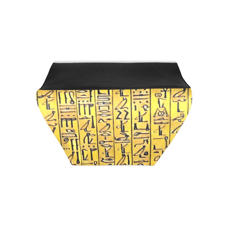 Egyptian Hieroglyphics Leather Clutch Bag - Chocolate Ancestor