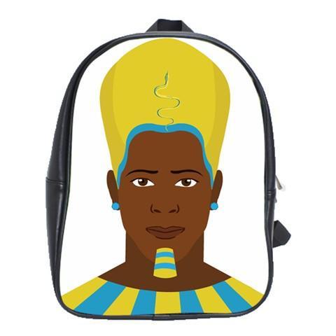 Egyptian King Leather Bookbag - Chocolate Ancestor