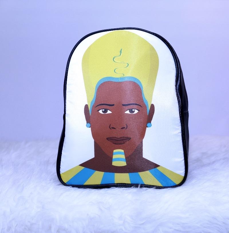 Egyptian King Leather Bookbag - Chocolate Ancestor