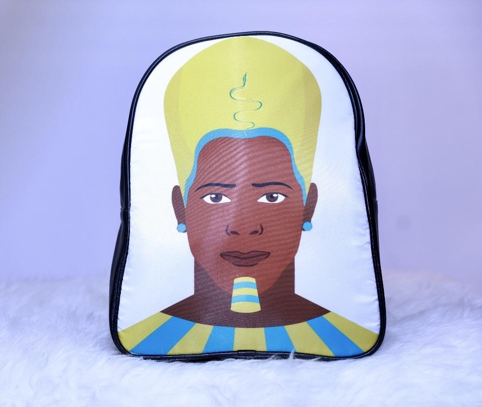 Egyptian King Leather Bookbag - Chocolate Ancestor