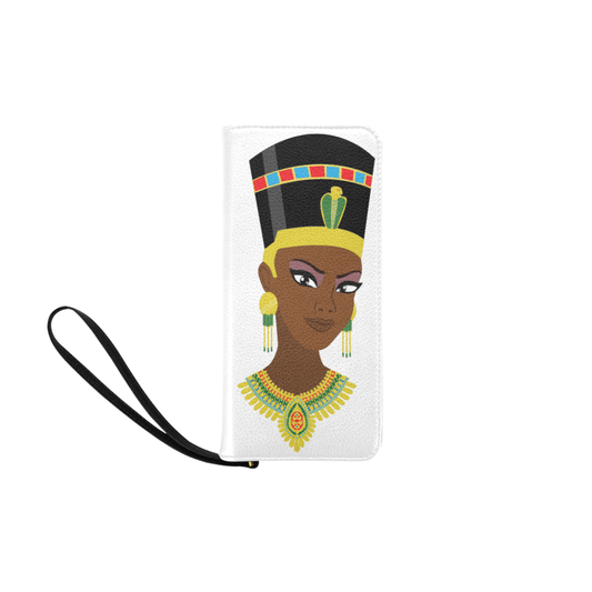 Egyptian Queen Ladies Clutch Purse - Chocolate Ancestor