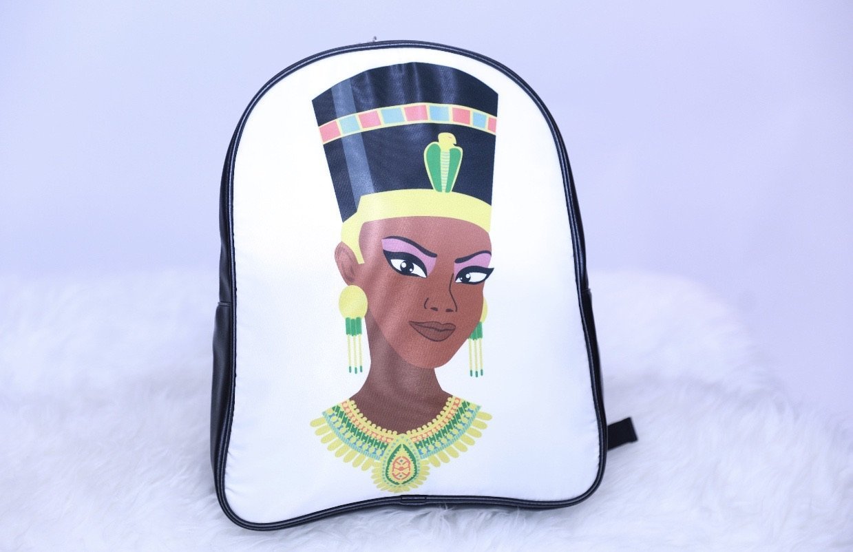 Egyptian Queen Leather Bookbag - Chocolate Ancestor