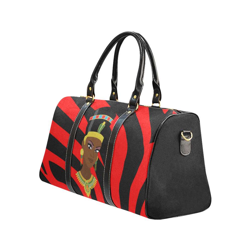 Egyptian Queen Zebra Waterproof Travel Bag - Chocolate Ancestor