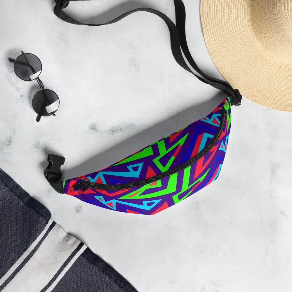 Electric Geometric Fanny Pack - Chocolate Ancestor