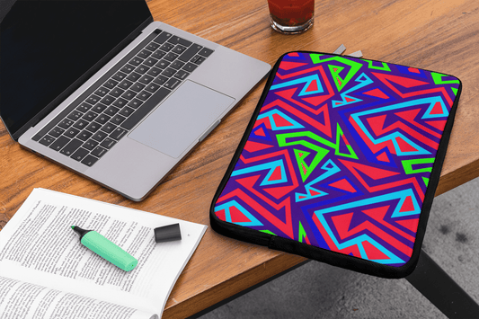 Electric Geometric Laptop Sleeve - Chocolate Ancestor