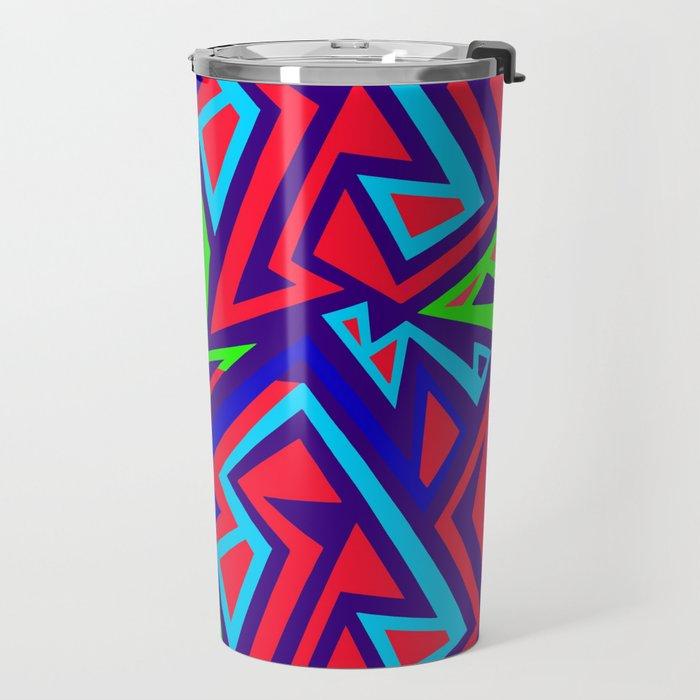 Electric Geometric Travel Mug - Chocolate Ancestor