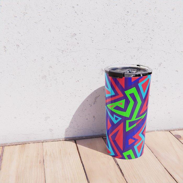 Electric Geometric Travel Mug - Chocolate Ancestor