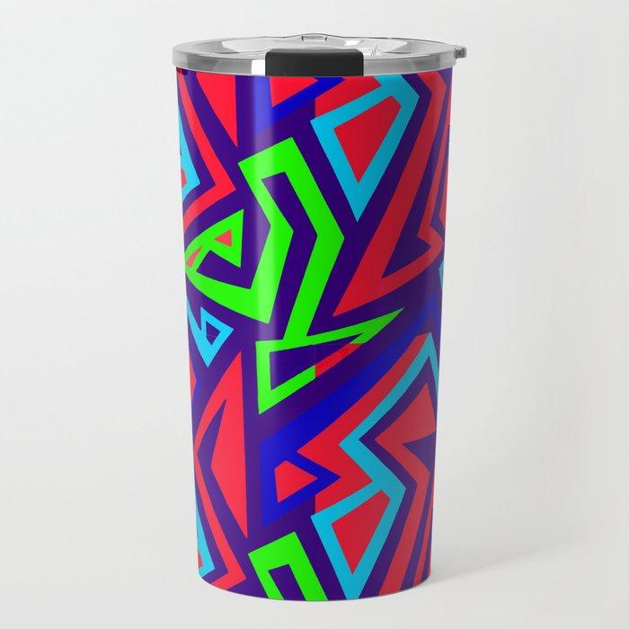 Electric Geometric Travel Mug - Chocolate Ancestor