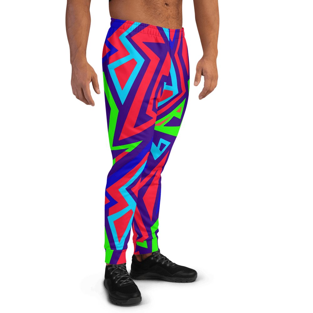 Electric Geometric Unisex Joggers - Chocolate Ancestor