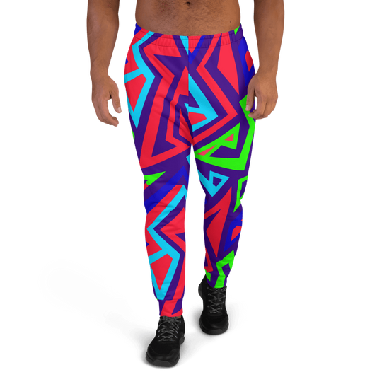 Electric Geometric Unisex Joggers - Chocolate Ancestor