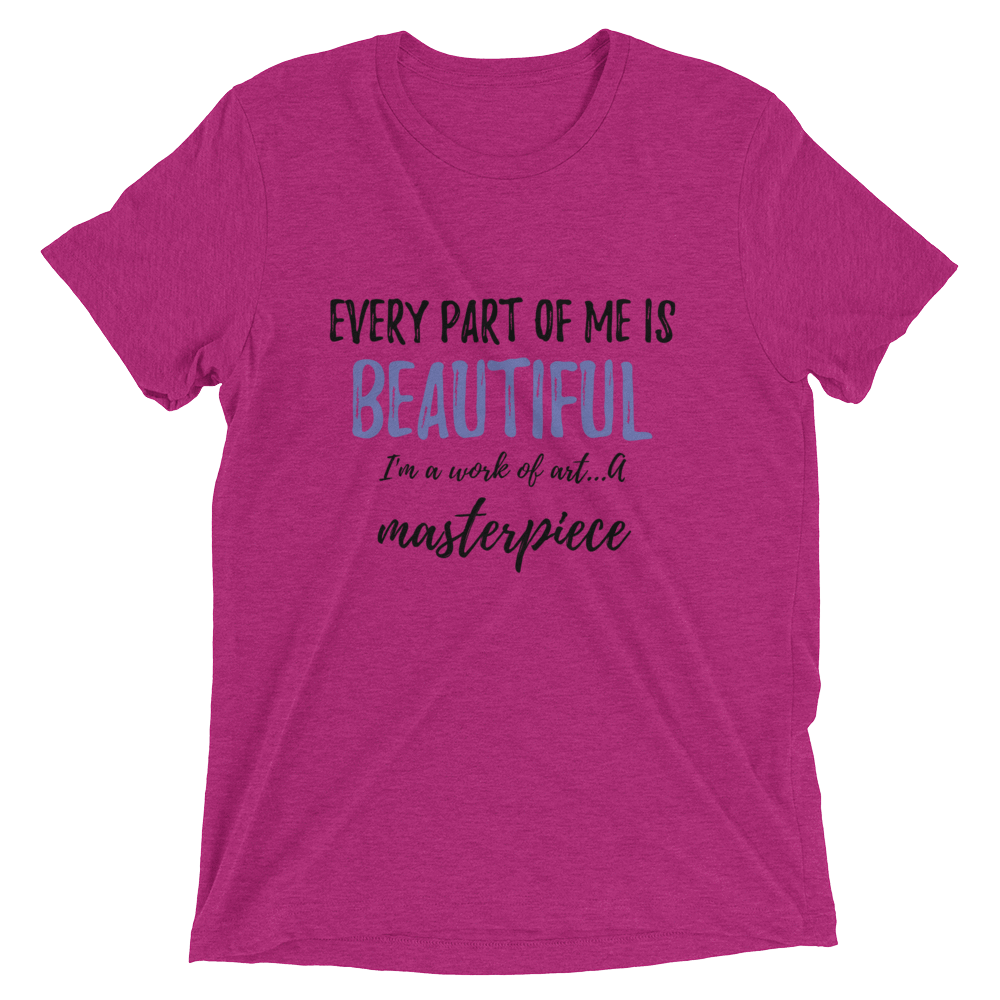 Every Part of Me is Beautiful Short sleeve t-shirt - Chocolate Ancestor