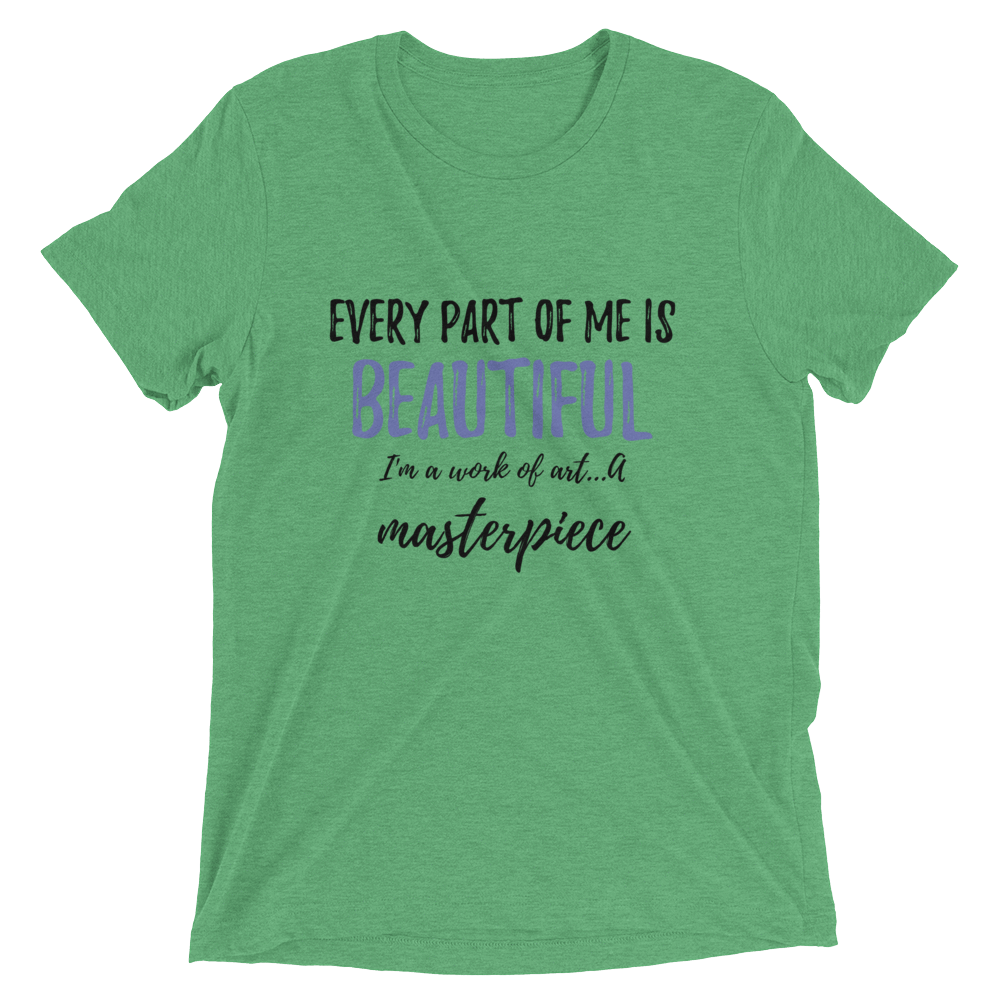 Every Part of Me is Beautiful Short sleeve t-shirt - Chocolate Ancestor