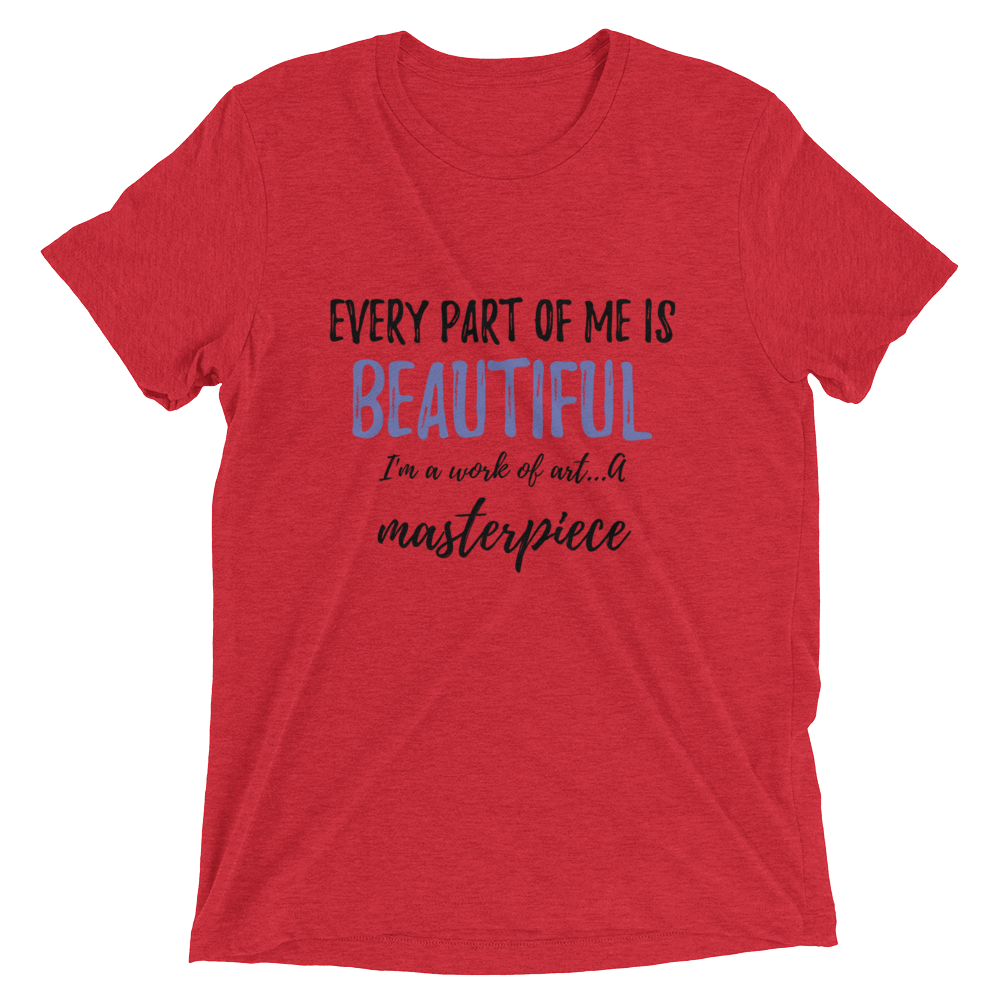 Every Part of Me is Beautiful Short sleeve t-shirt - Chocolate Ancestor