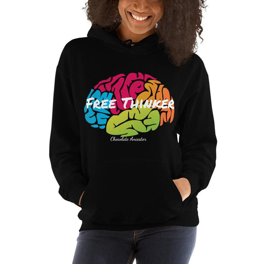 Free Thinker Hooded Unisex Sweatshirt - Chocolate Ancestor