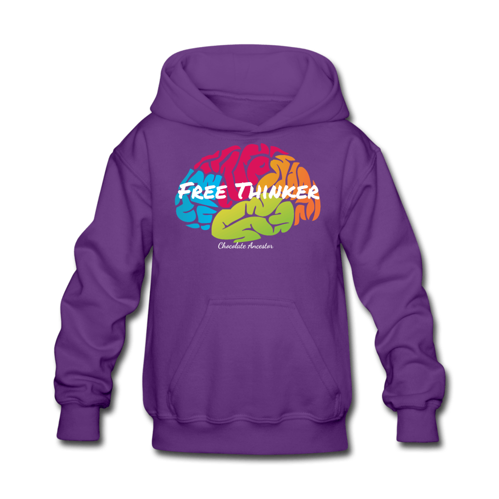 Free Thinker Kids' Hoodie - Chocolate Ancestor