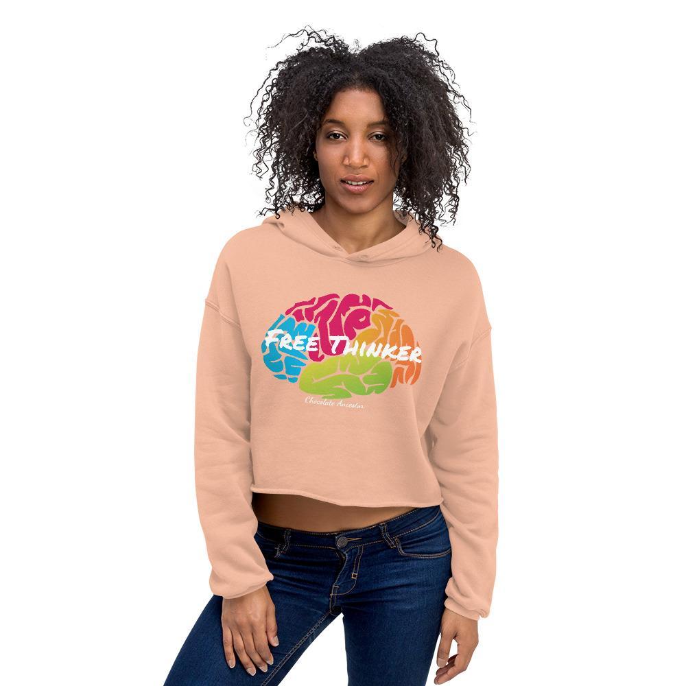 Free Thinker Unisex Crop Hoodie - Chocolate Ancestor