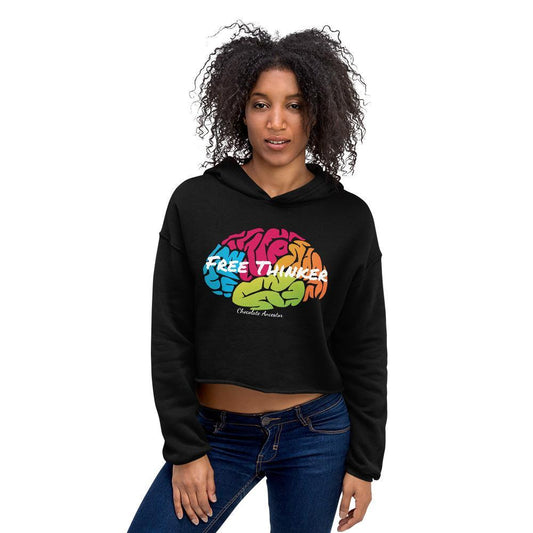 Free Thinker Unisex Crop Hoodie - Chocolate Ancestor