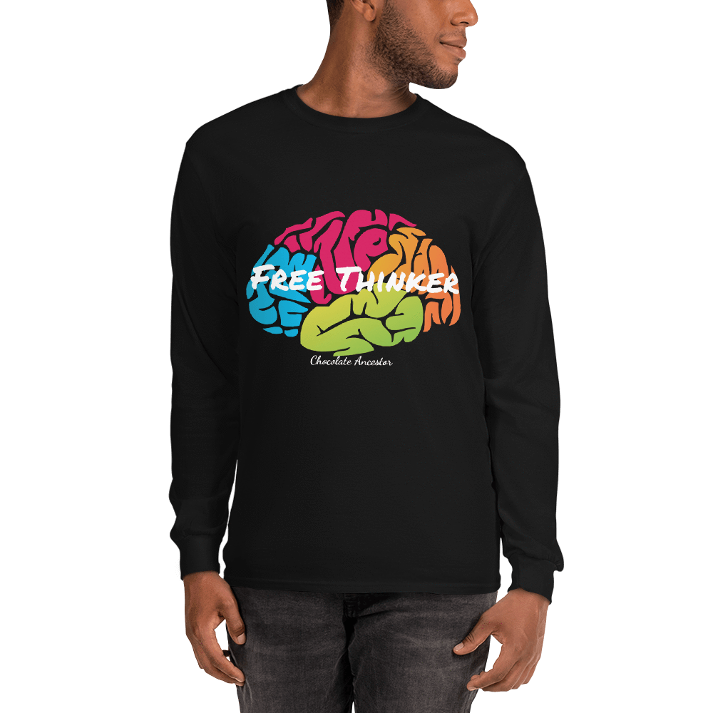 Free Thinker Unisex Long Sleeve T-Shirt - Chocolate Ancestor