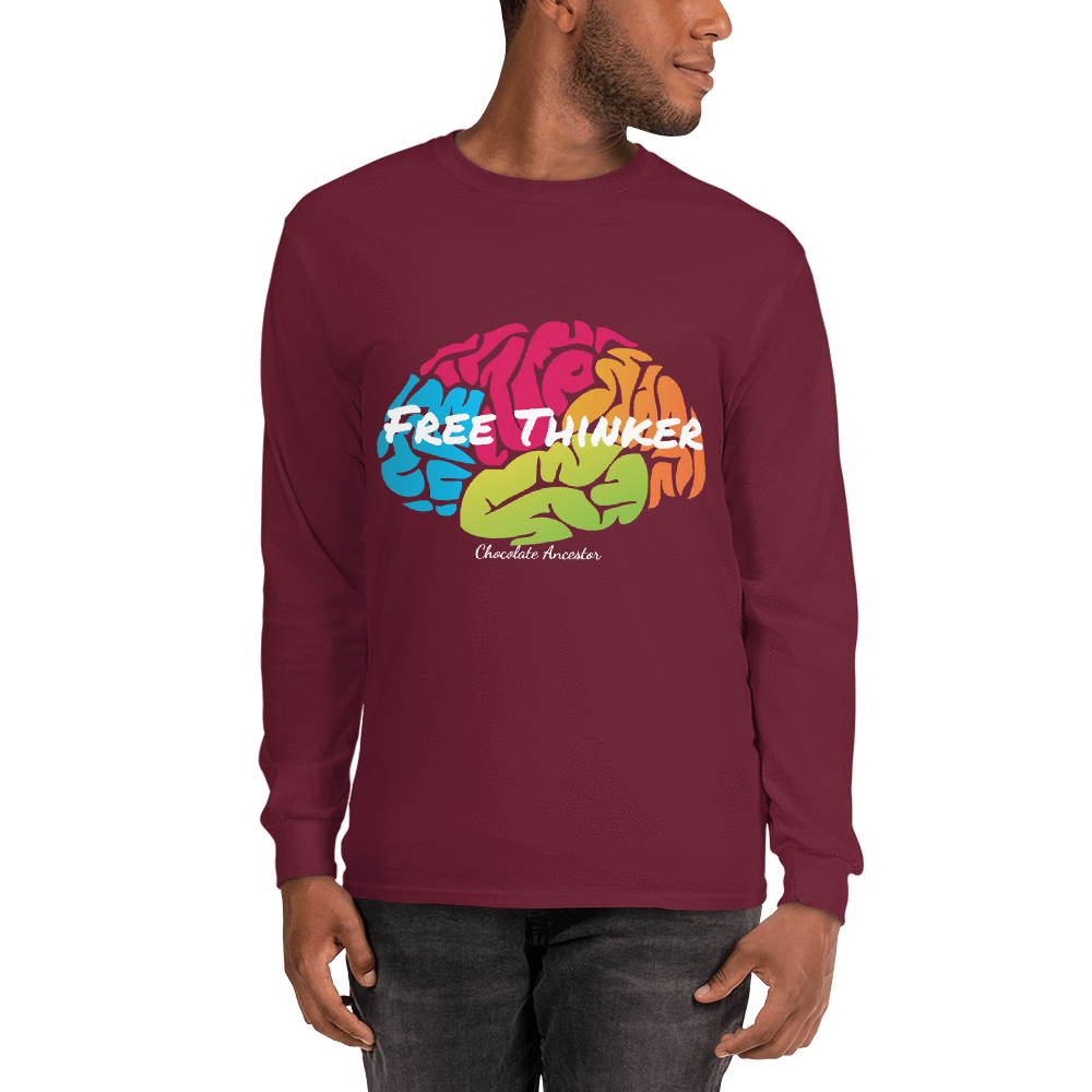 Free Thinker Unisex Long Sleeve T-Shirt - Chocolate Ancestor