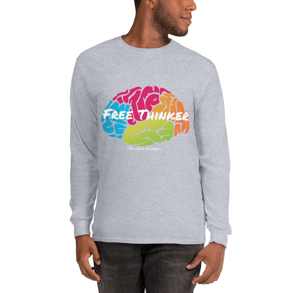 Free Thinker Unisex Long Sleeve T-Shirt - Chocolate Ancestor