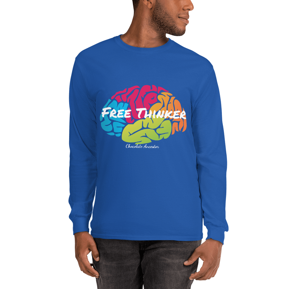 Free Thinker Unisex Long Sleeve T-Shirt - Chocolate Ancestor