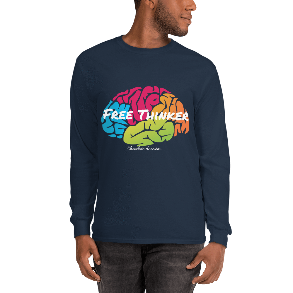 Free Thinker Unisex Long Sleeve T-Shirt - Chocolate Ancestor