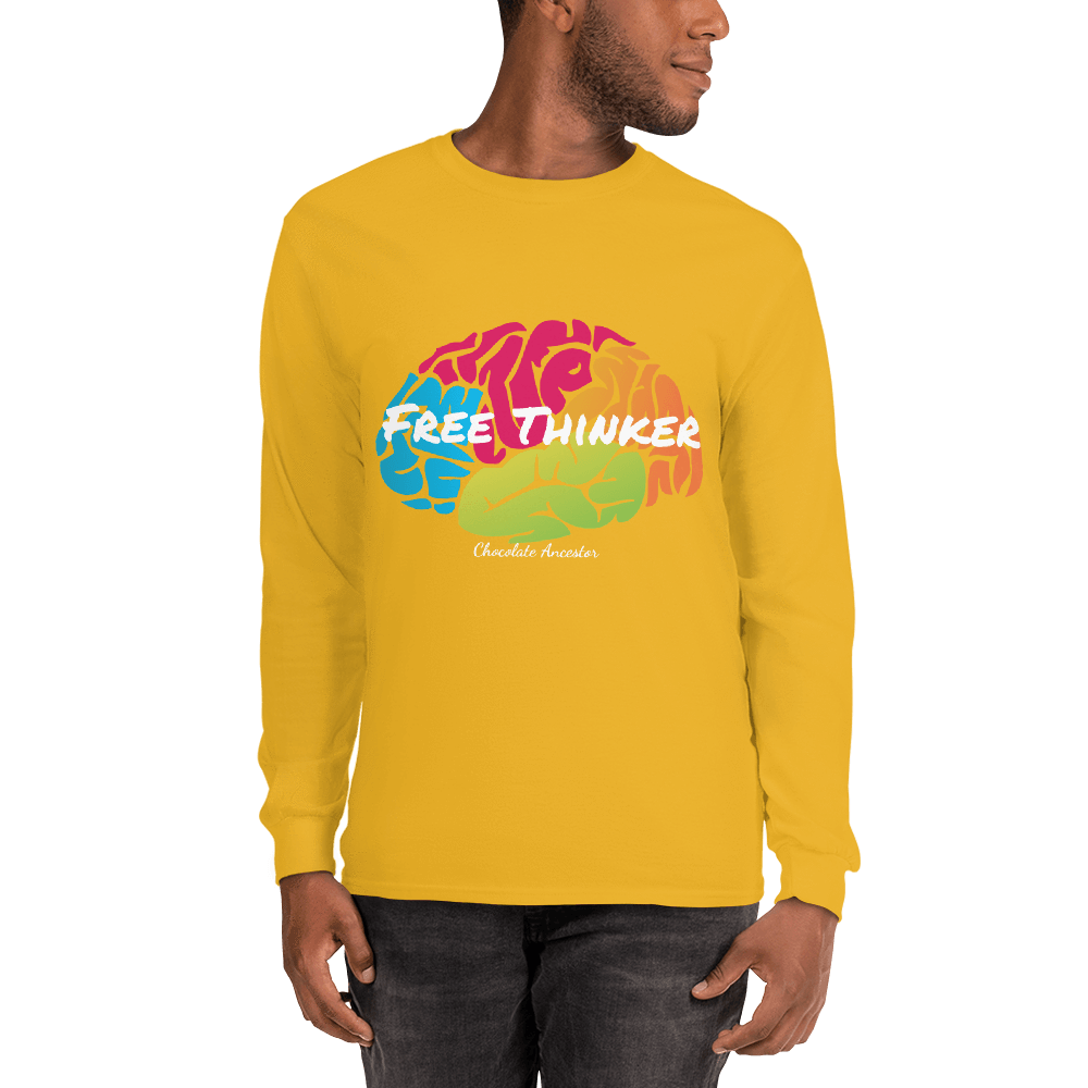 Free Thinker Unisex Long Sleeve T-Shirt - Chocolate Ancestor