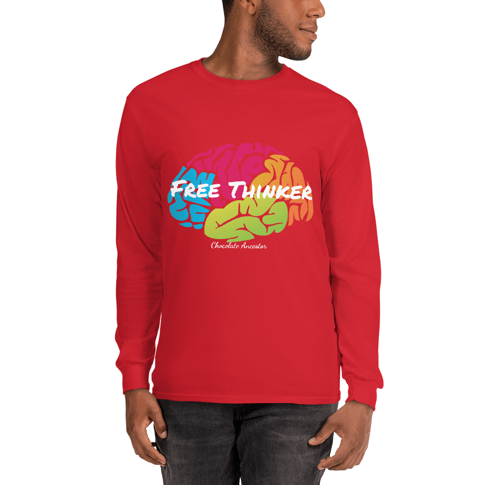 Free Thinker Unisex Long Sleeve T-Shirt - Chocolate Ancestor