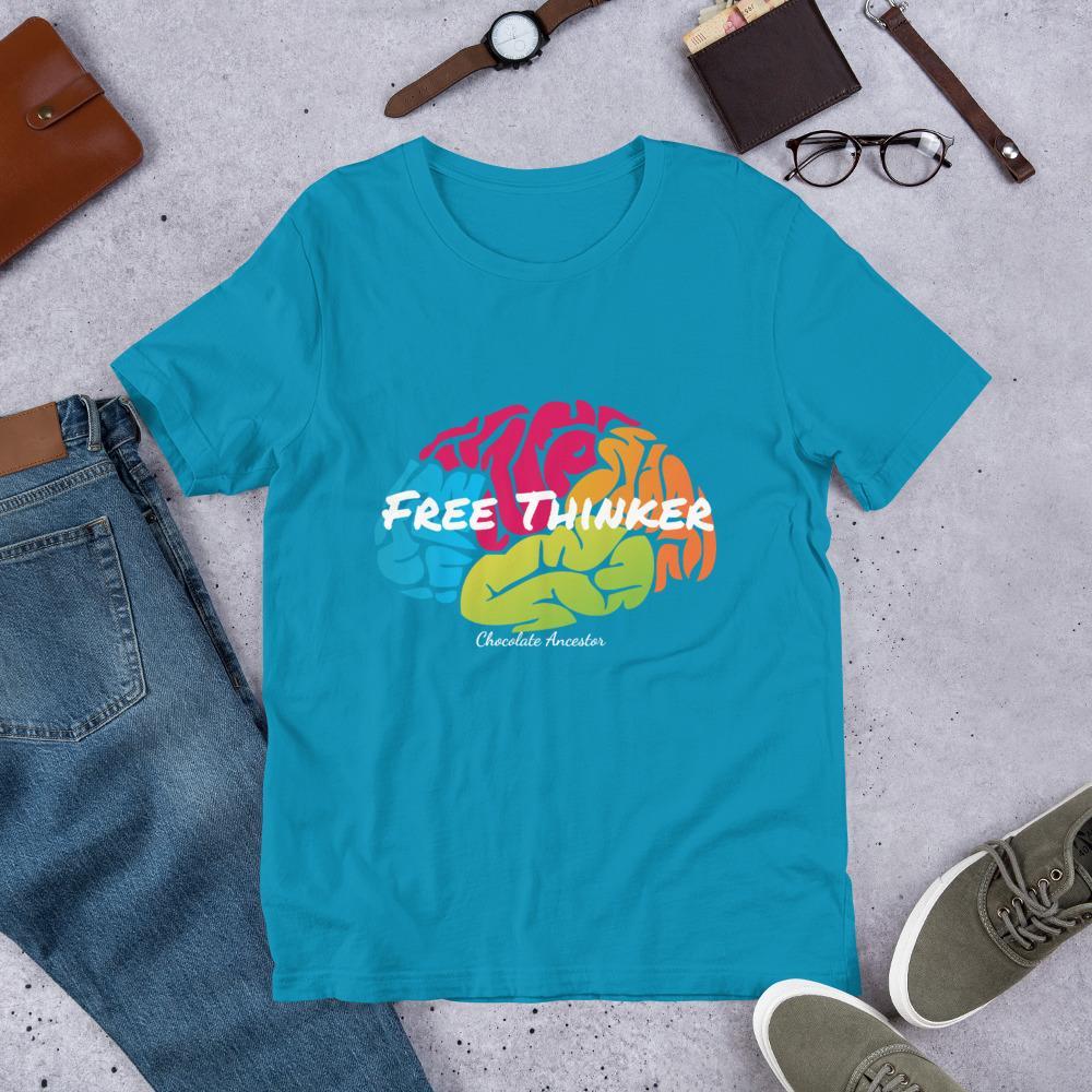 Free Thinker Unisex short sleeve t-shirt - Chocolate Ancestor