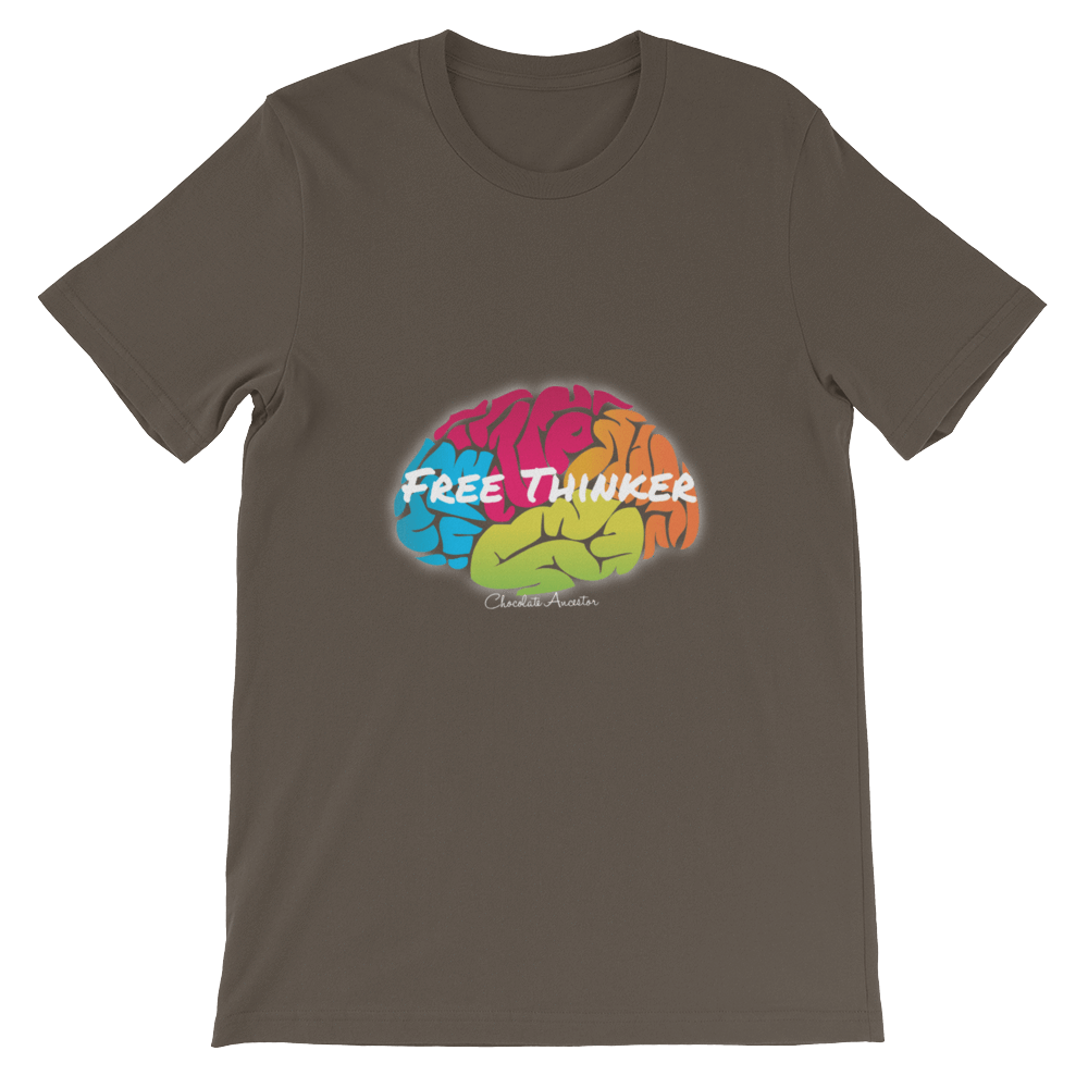 Free Thinker Unisex short sleeve t-shirt - Chocolate Ancestor