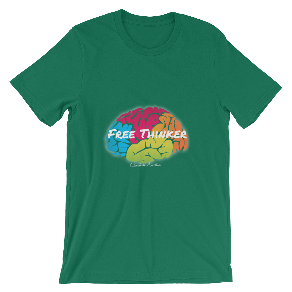 Free Thinker Unisex short sleeve t-shirt - Chocolate Ancestor