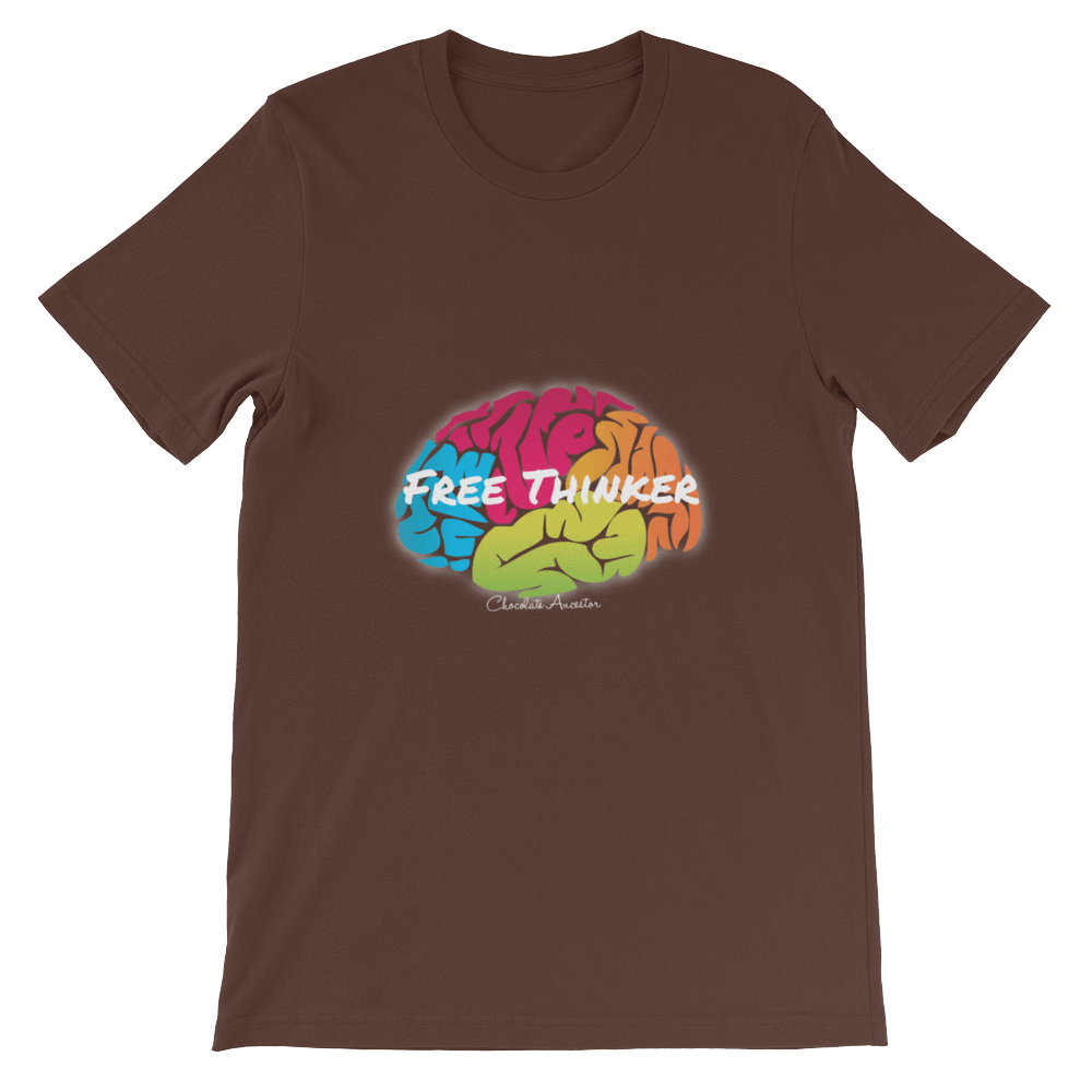 Free Thinker Unisex short sleeve t-shirt - Chocolate Ancestor