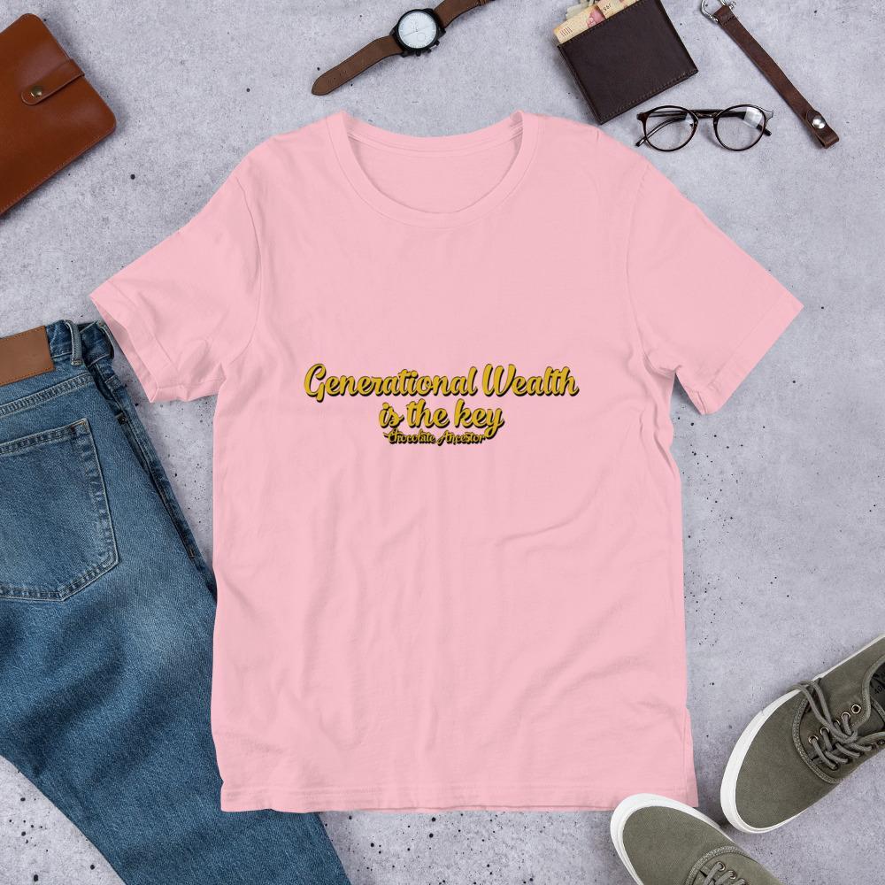 Generational Wealth is the Key Short-Sleeve Unisex T-Shirt - Chocolate Ancestor