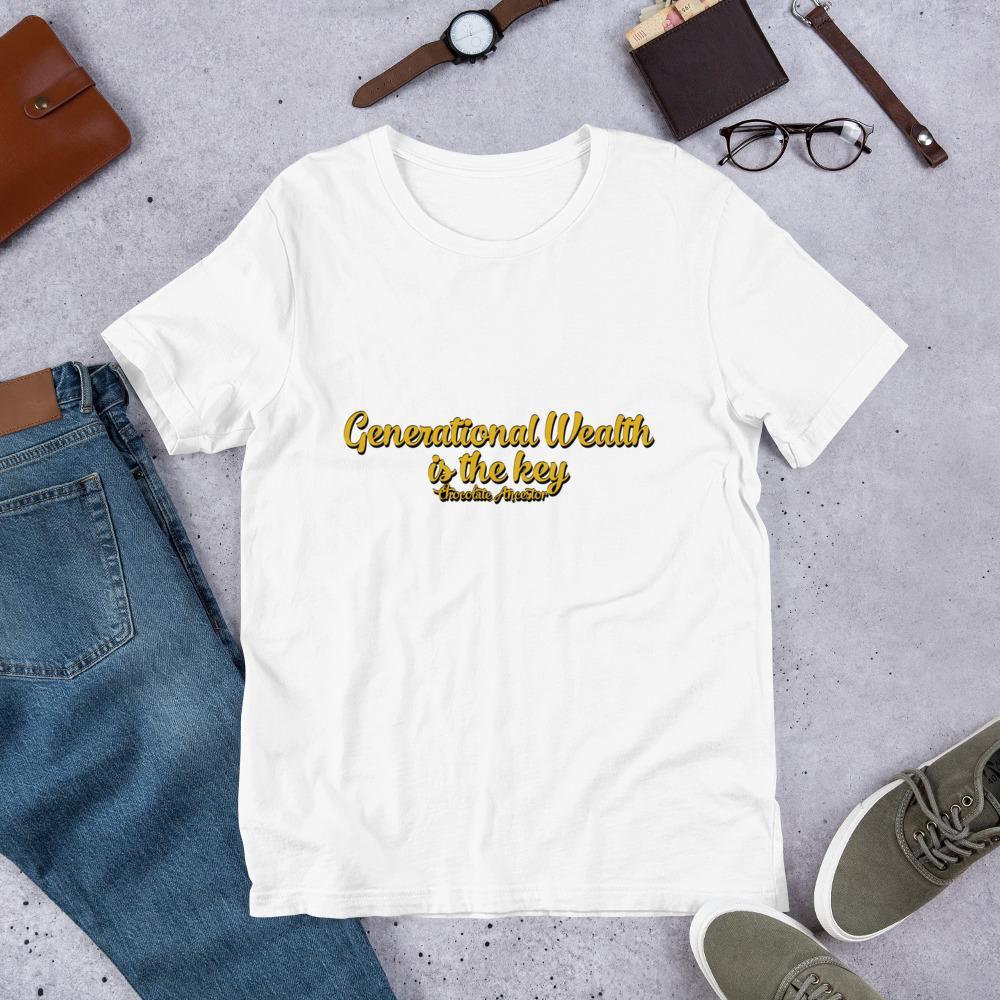 Generational Wealth is the Key Short-Sleeve Unisex T-Shirt - Chocolate Ancestor