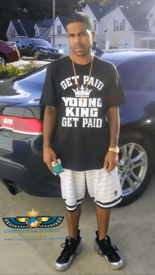 Get Paid Young King Get Paid Men's short sleeve t-shirt - Chocolate Ancestor