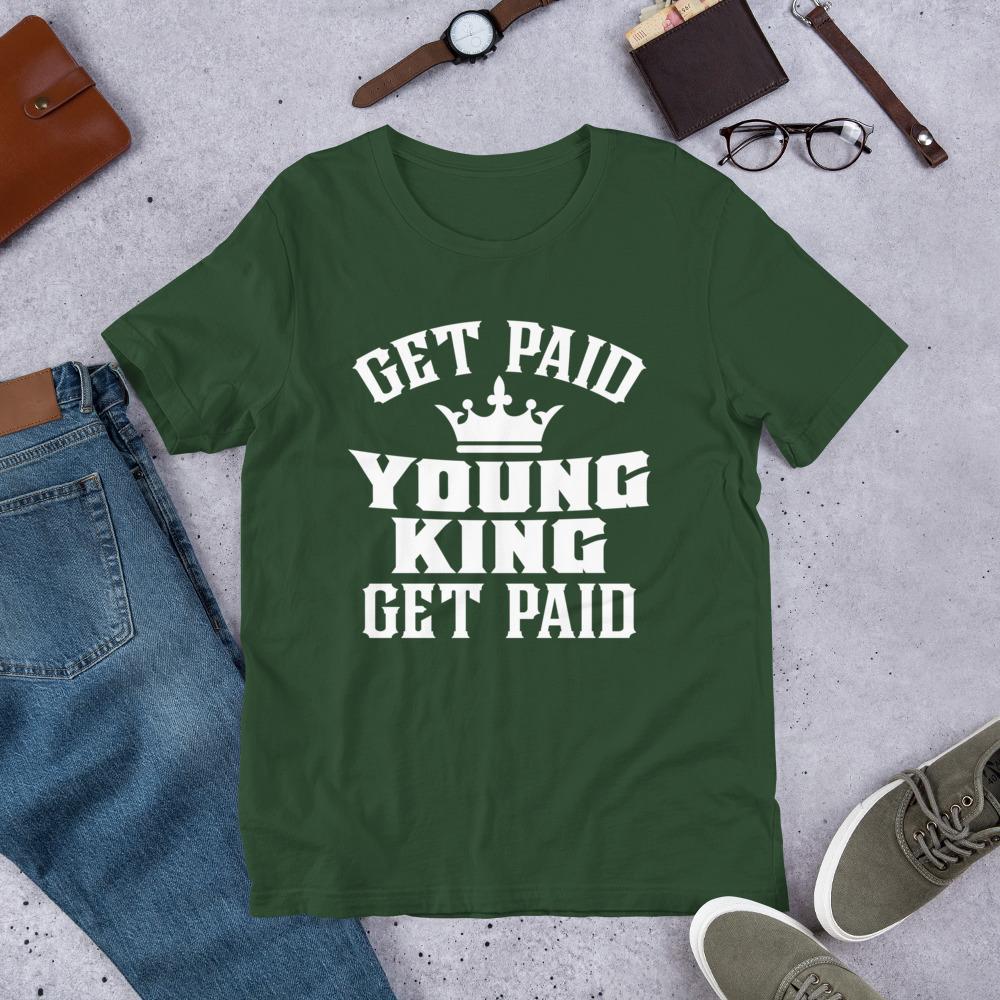 Get Paid Young King Get Paid Men's short sleeve t-shirt - Chocolate Ancestor