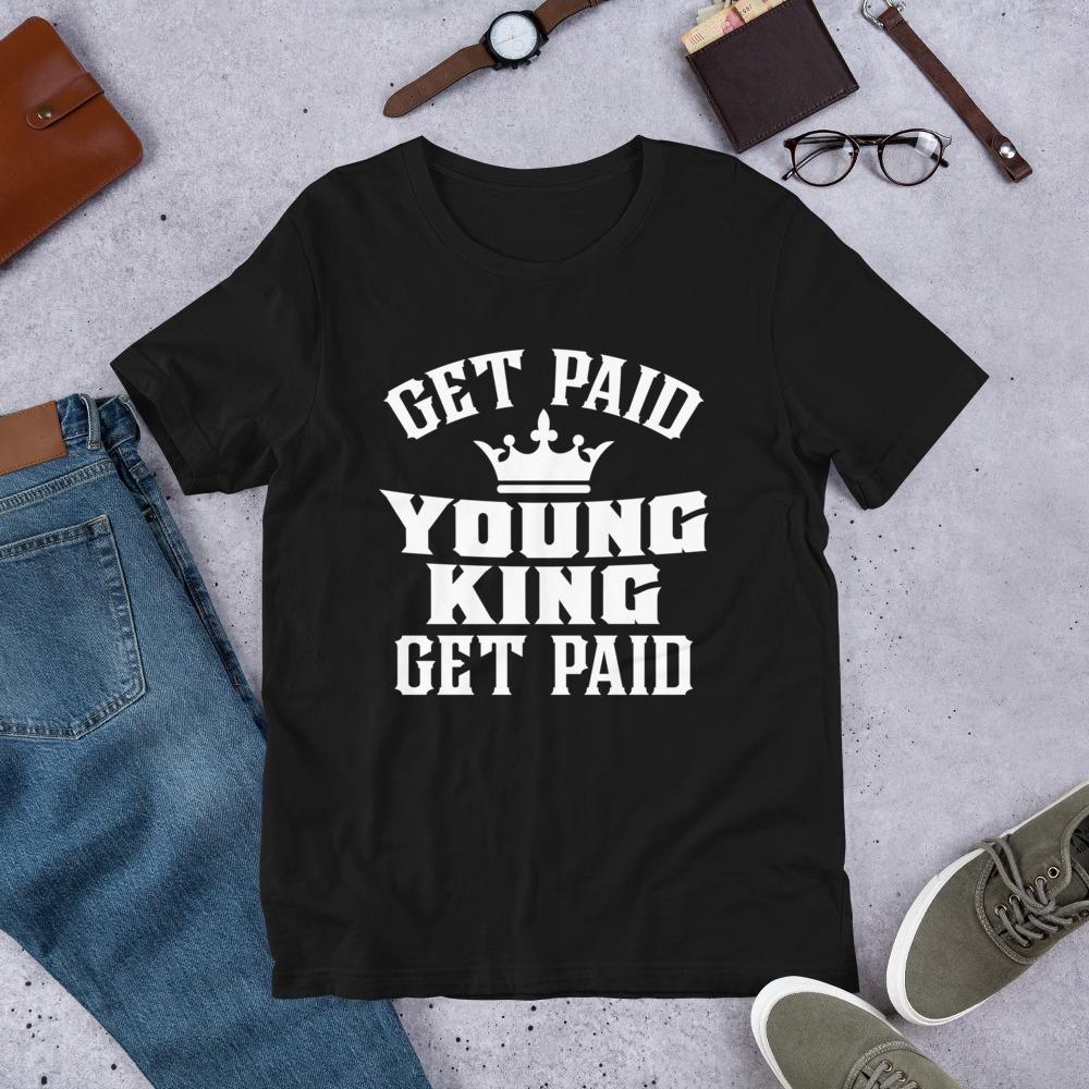 Get Paid Young King Get Paid Men's short sleeve t-shirt - Chocolate Ancestor