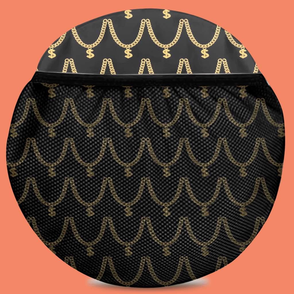 Gold Chain Pattern Duffle Bag - Chocolate Ancestor