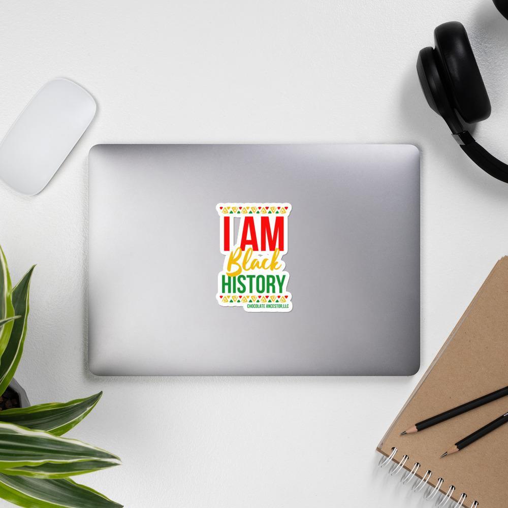 I Am Black History Bubble-free stickers - Chocolate Ancestor