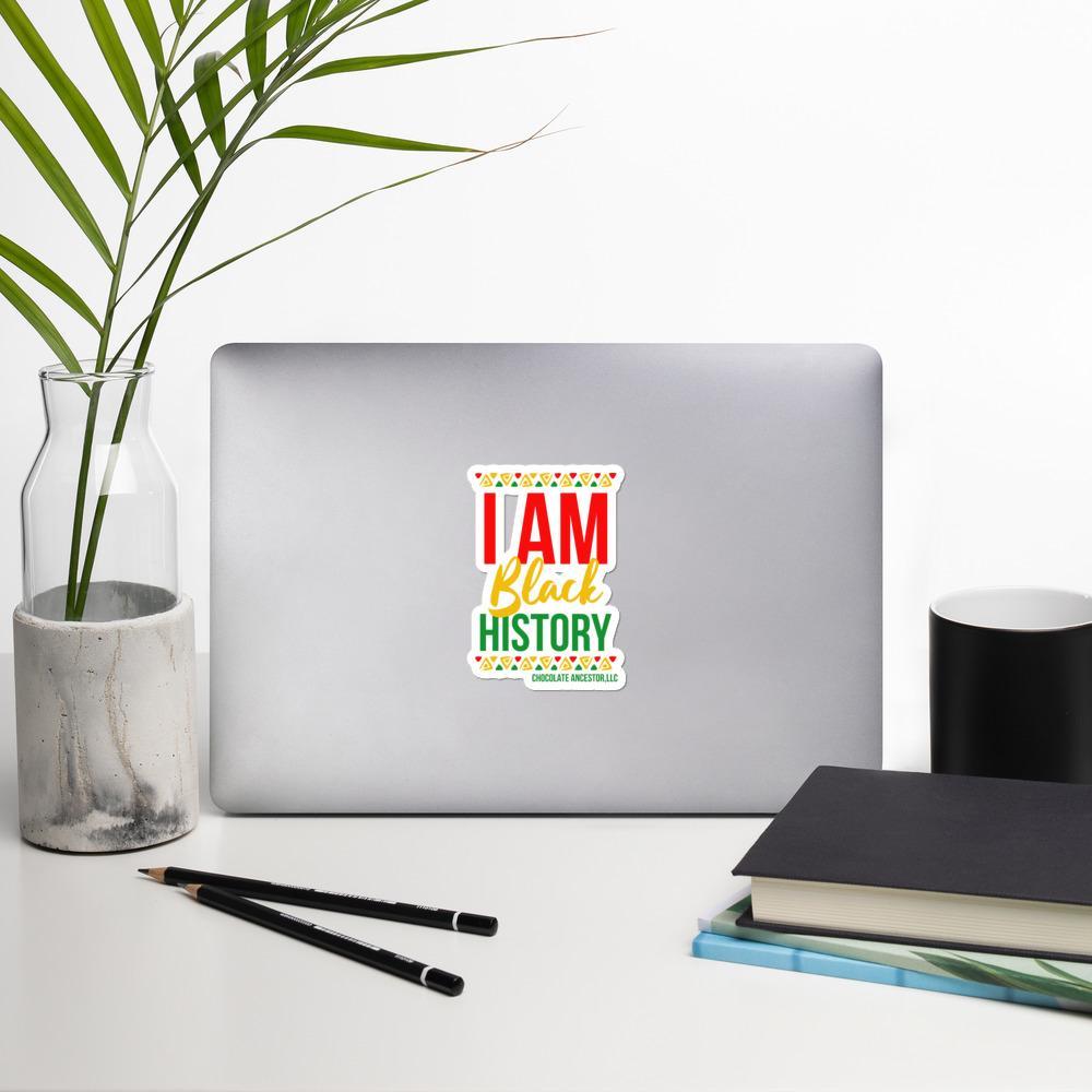 I Am Black History Bubble-free stickers - Chocolate Ancestor