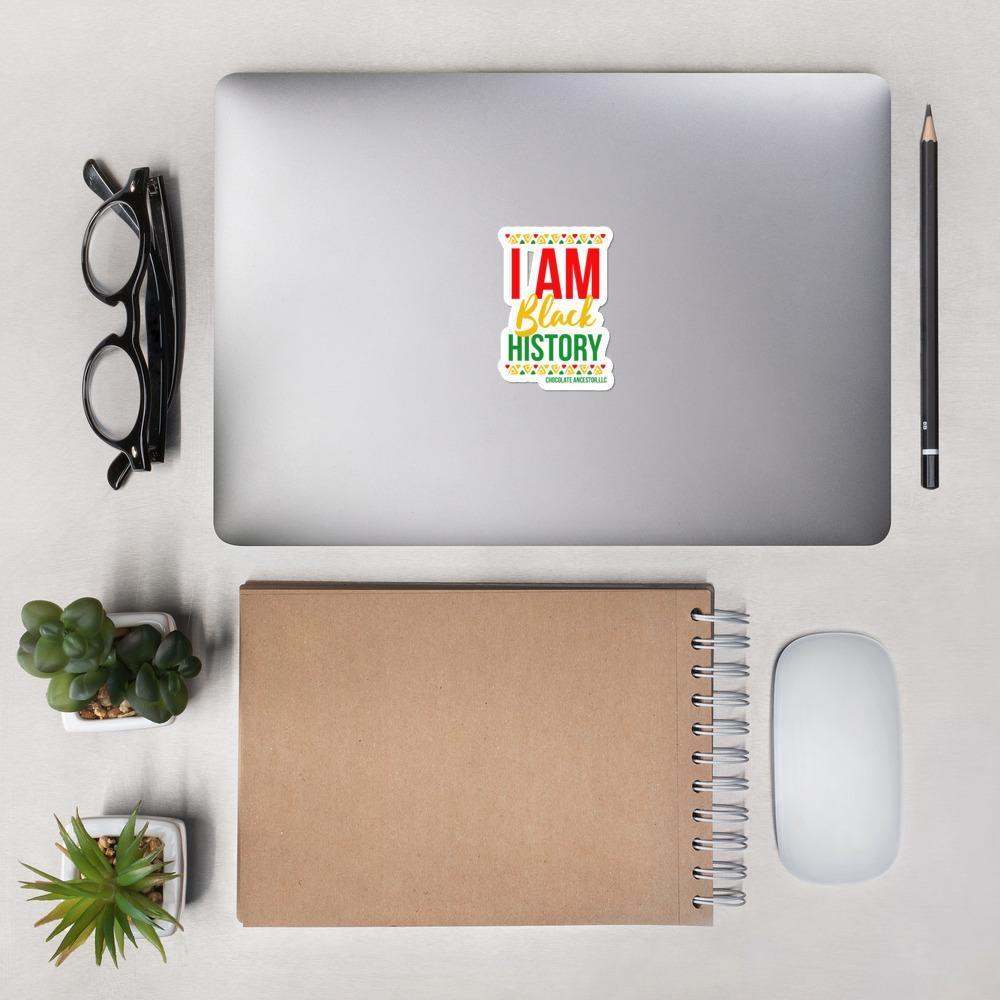 I Am Black History Bubble-free stickers - Chocolate Ancestor