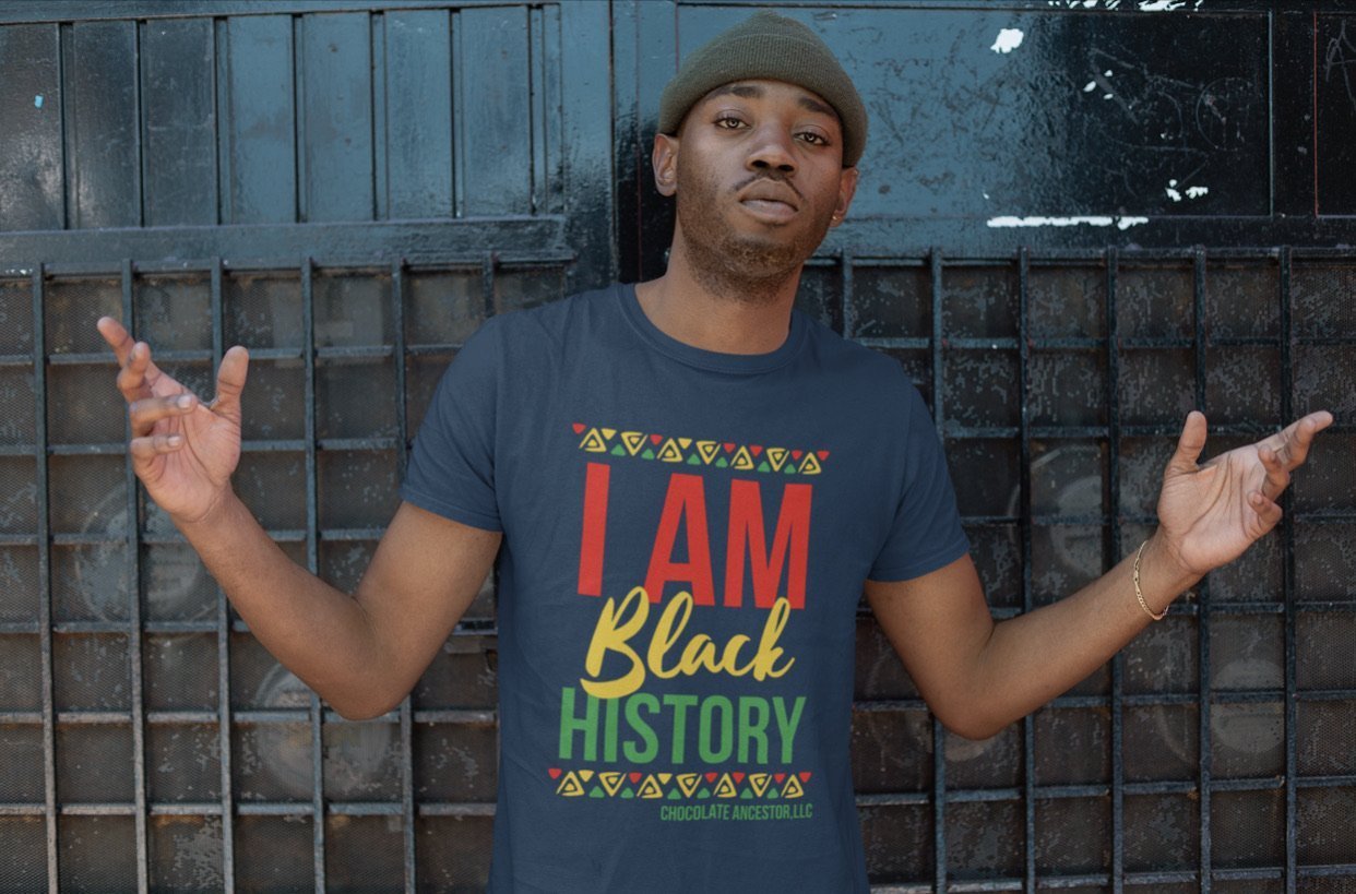 I Am Black History Short-Sleeve Unisex T-Shirt - Chocolate Ancestor