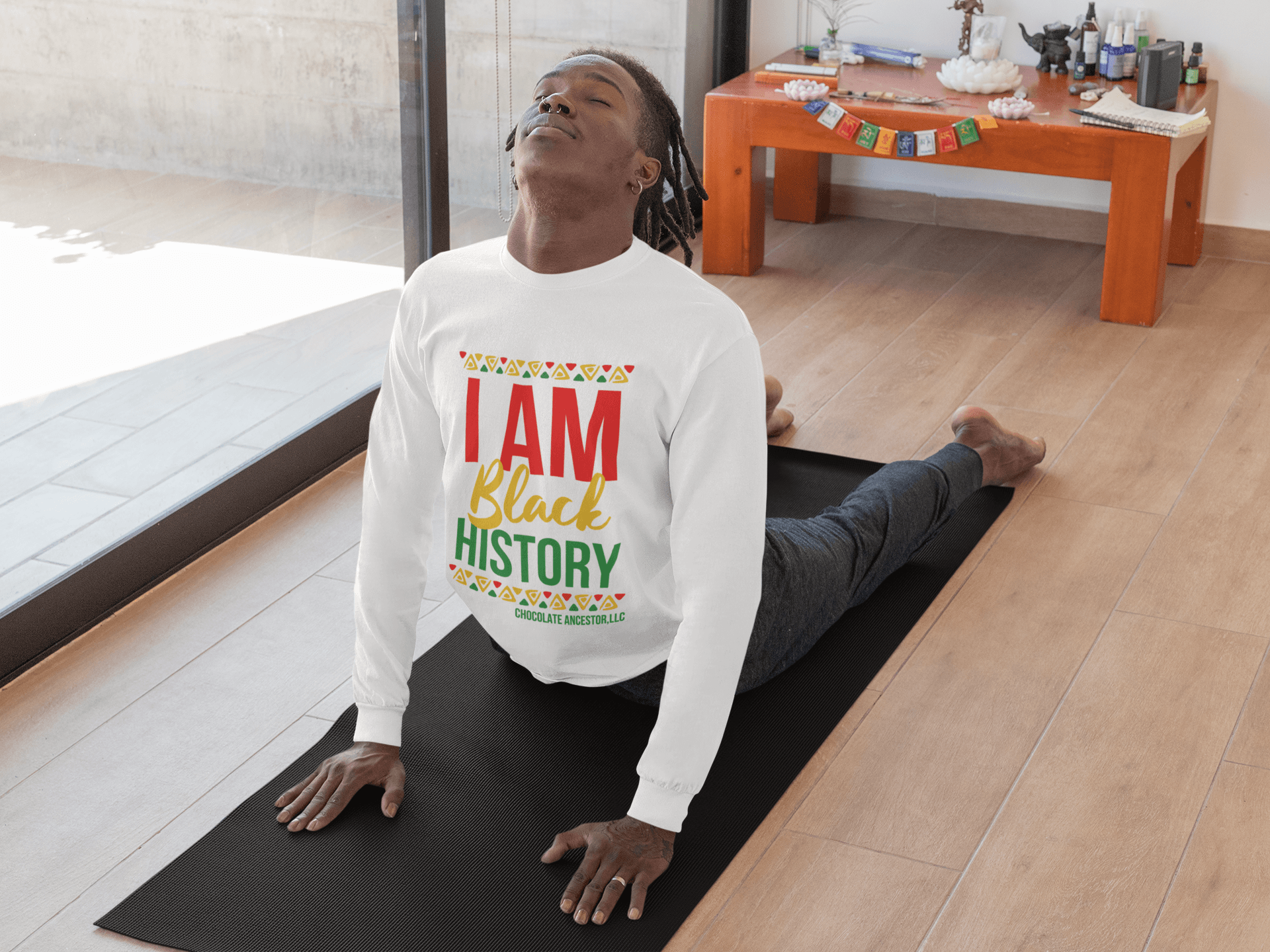 I Am Black History Unisex Long sleeve t-shirt - Chocolate Ancestor