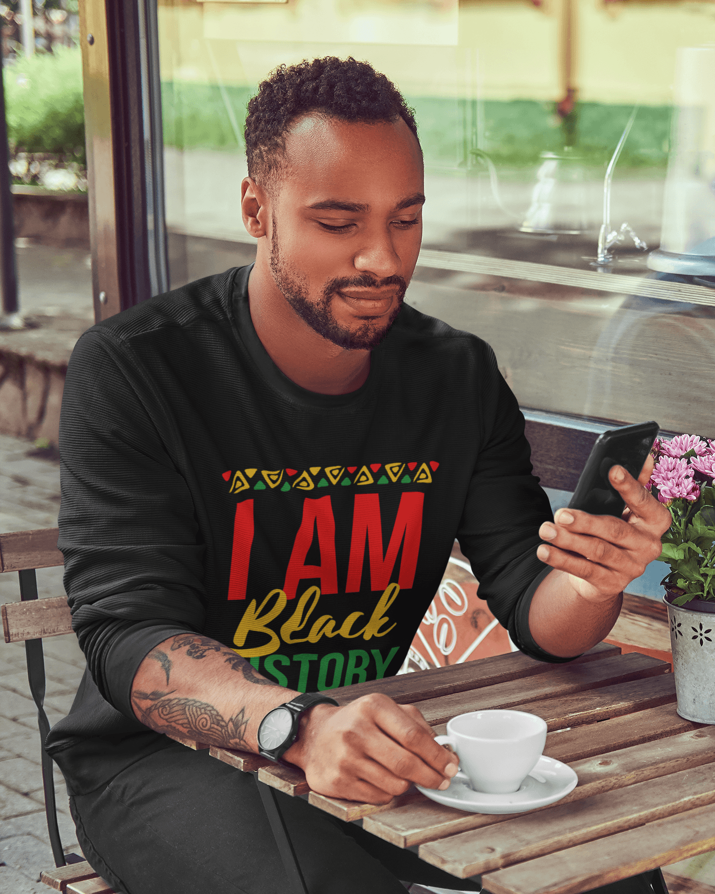 I Am Black History Unisex Long sleeve t-shirt - Chocolate Ancestor