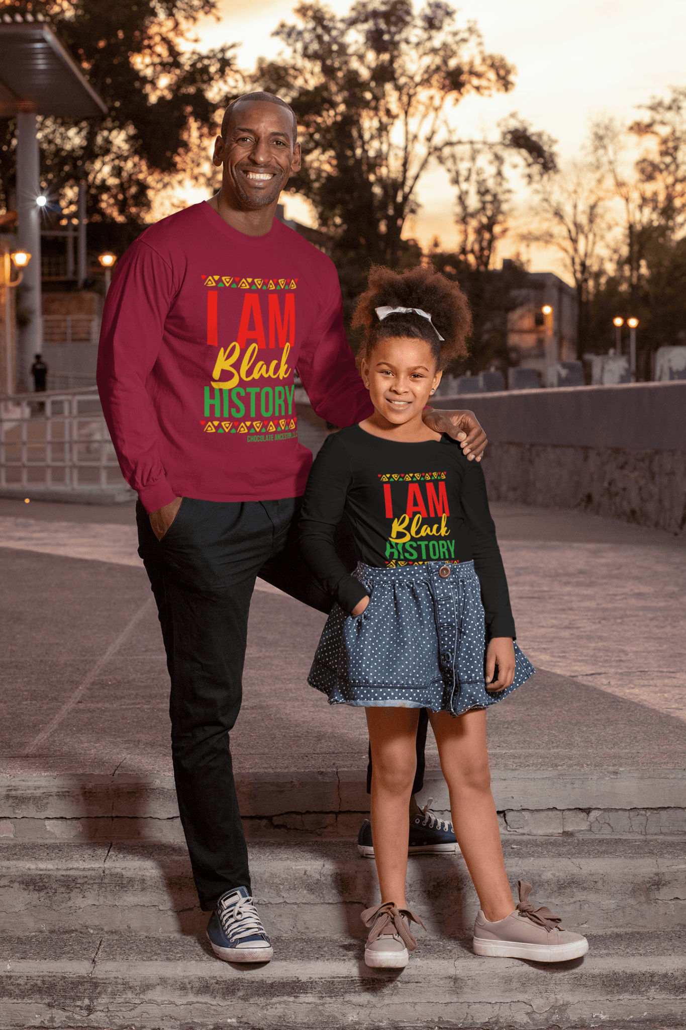 I Am Black History Unisex Long sleeve t-shirt - Chocolate Ancestor