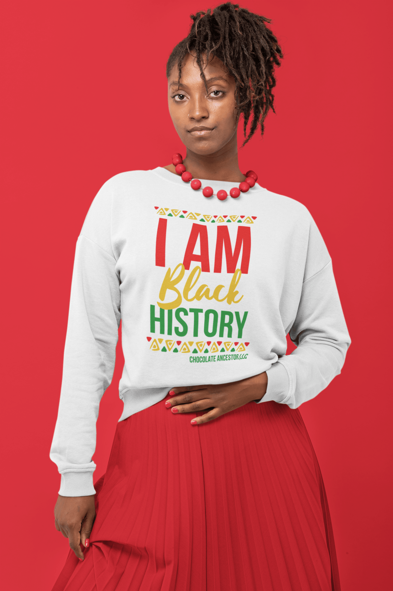 I Am Black History Unisex Sweatshirt - Chocolate Ancestor