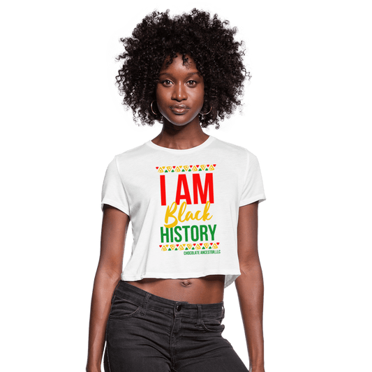 I am Black History Women's Crop Top (Style 2) - Chocolate Ancestor