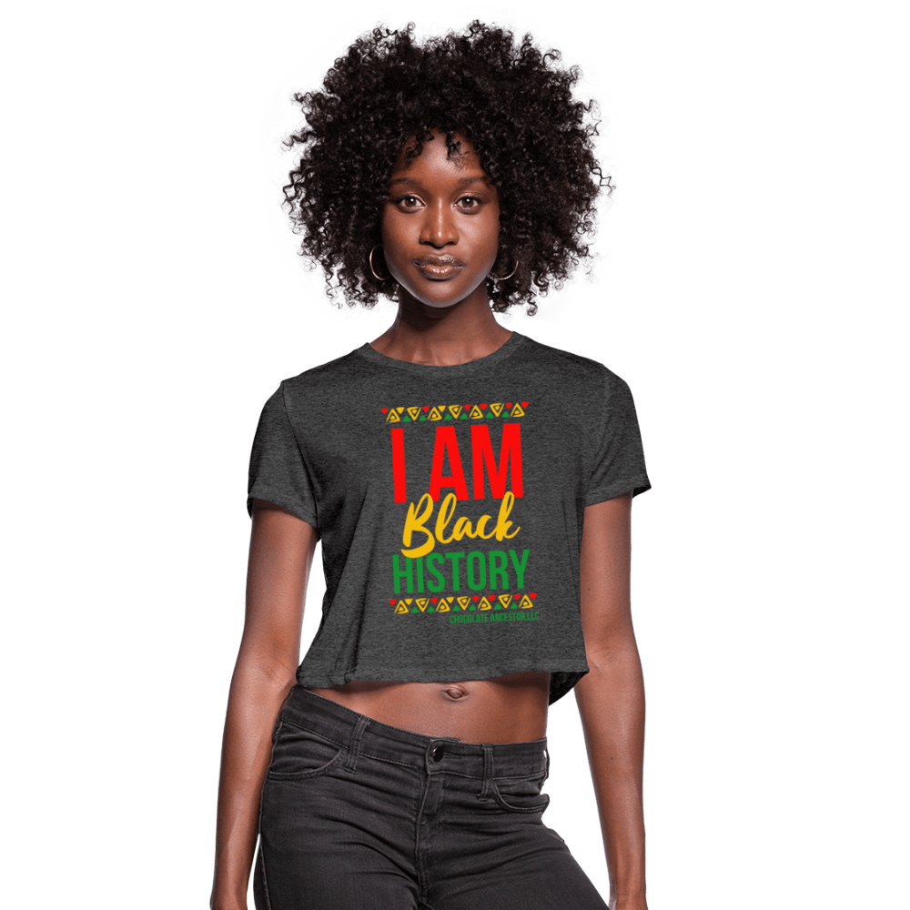 I am Black History Women's Crop Top (Style 2) - Chocolate Ancestor