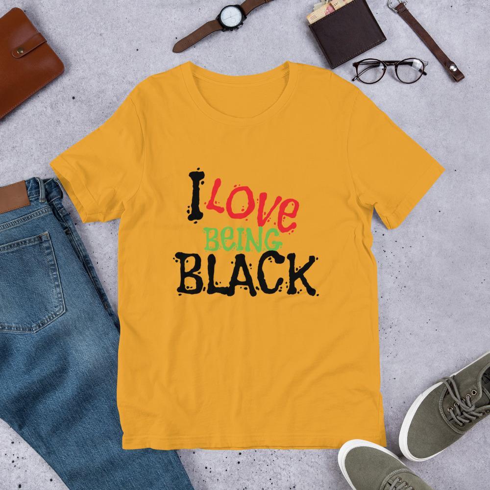 I Love Being Black (Flavors) Short-Sleeve Unisex T-Shirt - Chocolate Ancestor